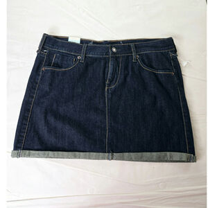 Old Navy NWT denim mini jeans skirt 8 dark wash blue